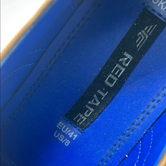 Red Tape Brown and White Oxford Shoes with Brogue Detailing - Picture 5 of 6